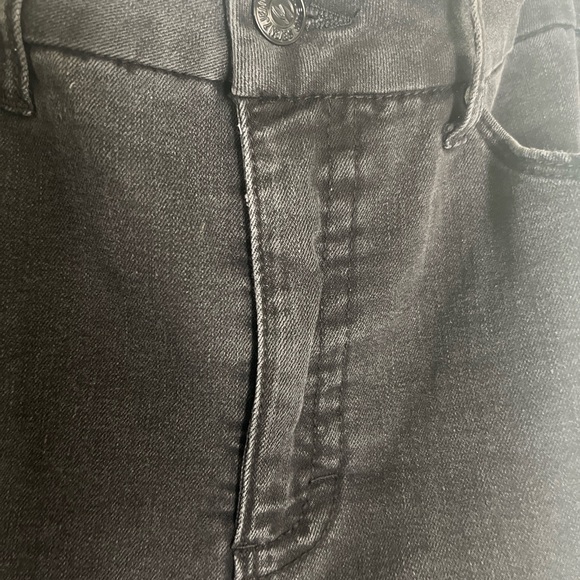 Seven for all mankind black ripped tummyless high rise jeans size 16 - Picture 5 of 9